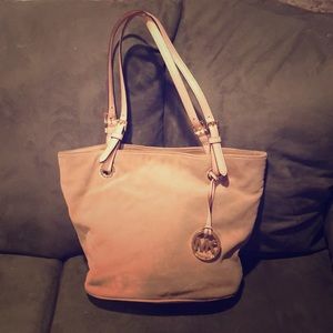 AUTH Michael Kors Tan Suede Tote, Great Condition
